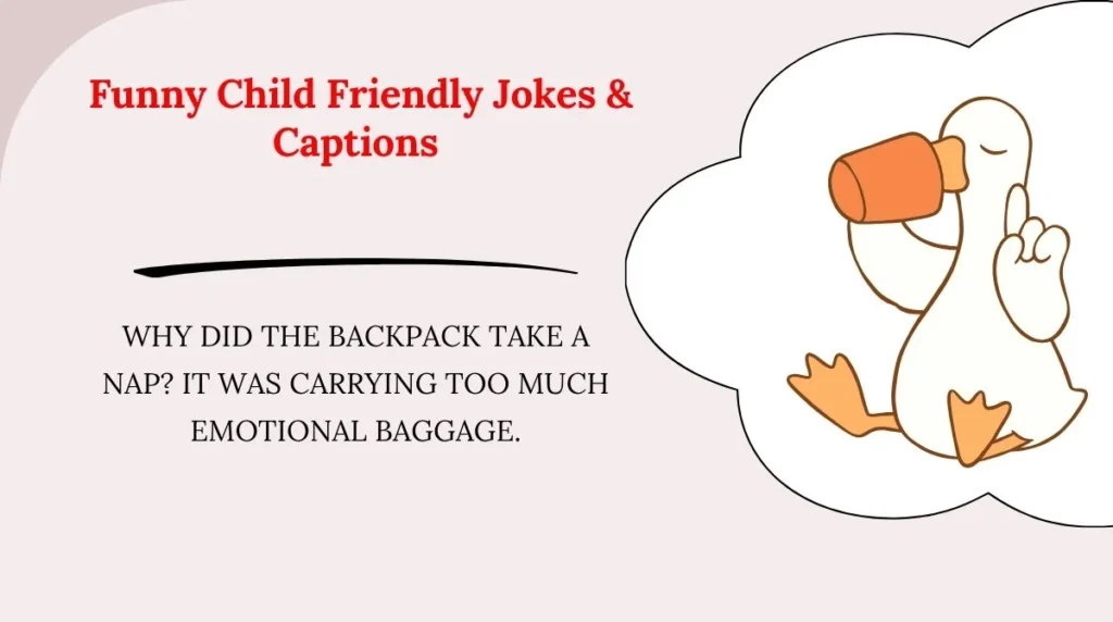 Funny Child Friendly Jokes & Captions 