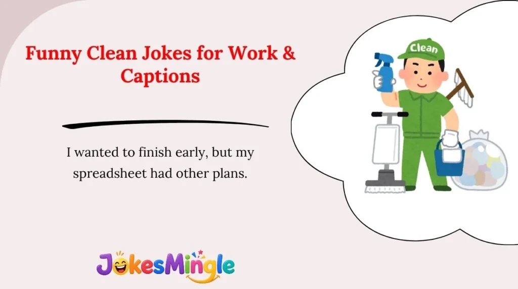 Funny Clean Jokes for Work & Captions 😂