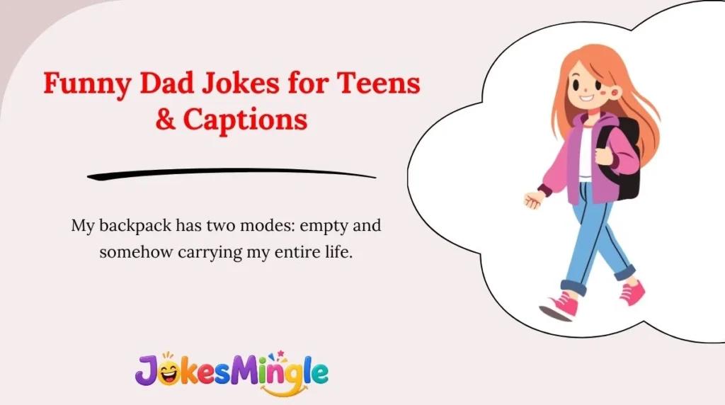 Funny Dad Jokes for Teens & Captions 😂
