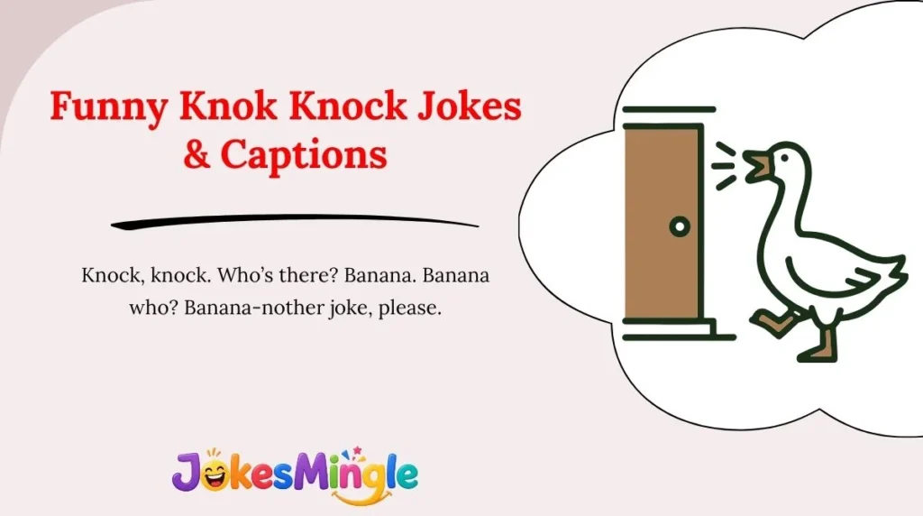 Funny Knok Knock Jokes & Captions 😂
