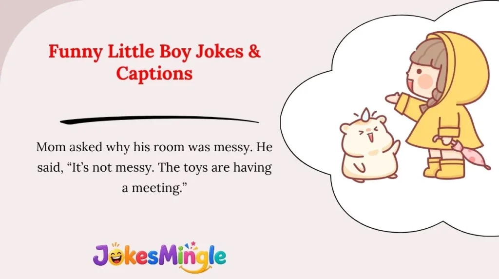 Funny Little Boy Jokes & Captions 😂