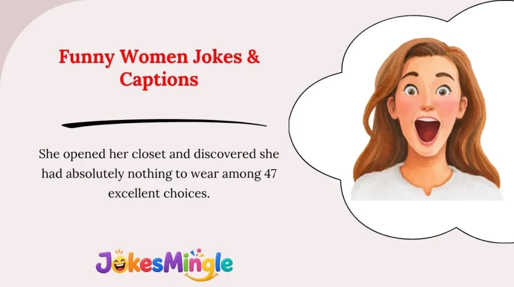 Funny Women Jokes & Captions 😂