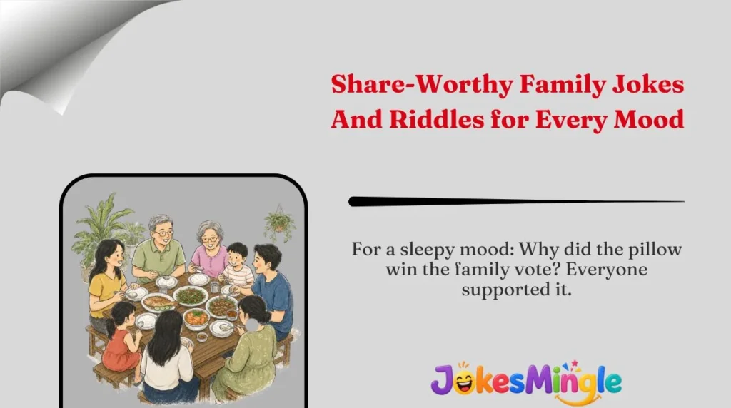 Share-Worthy Family Jokes And Riddles for Every Mood 🌍