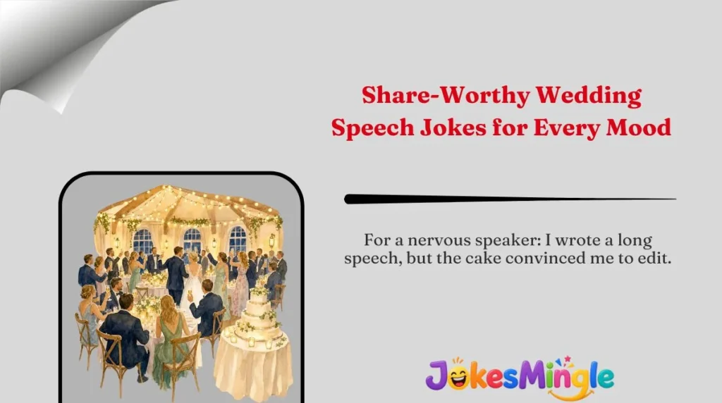 Share-Worthy Wedding Speech Jokes for Every Mood 🌍