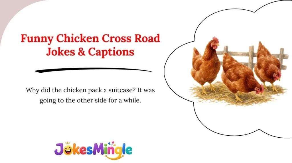 Funny Chicken Cross Road Jokes & Captions 😂