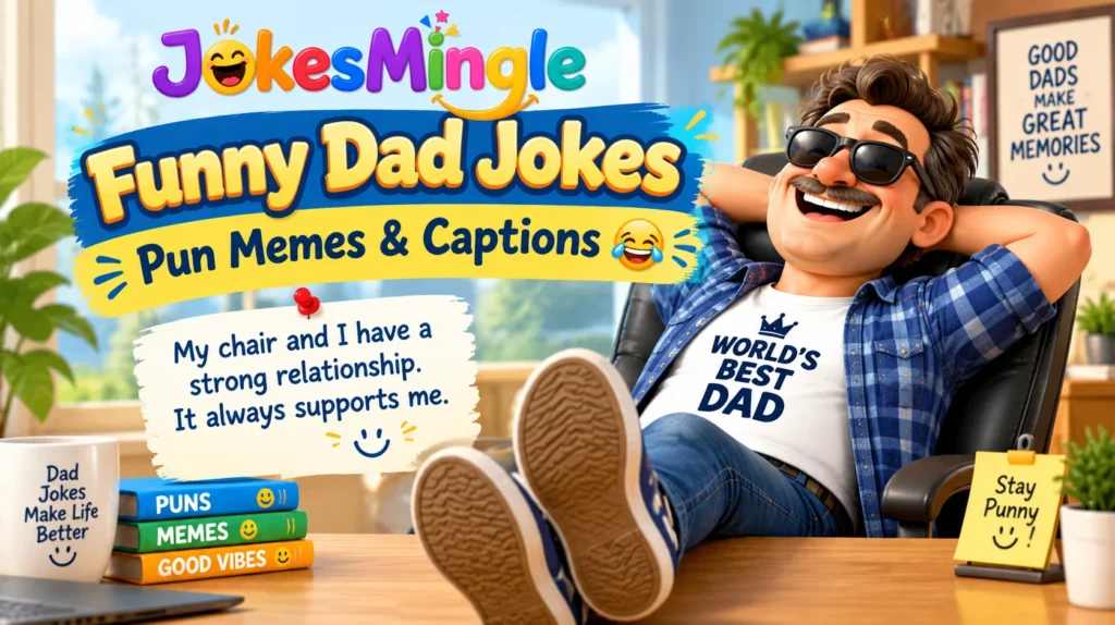 Funny Dad Jokes Pun Memes & Captions 😂