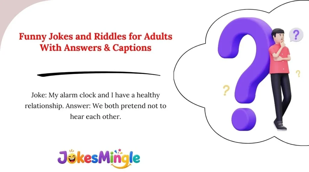 Funny Jokes and Riddles for Adults With Answers & Captions 😂
